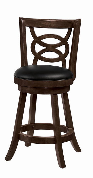 Calecita Swivel Counter Height Stools with Upholstered Seat Cappuccino (Set of 2) - CasaBella Furniture (San Antonio, TX)