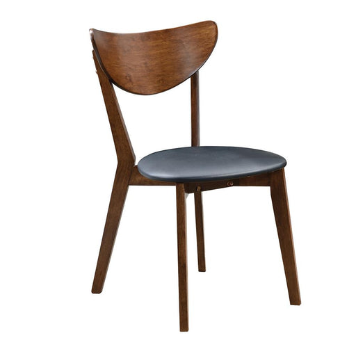 Jedda Upholstered Dining Chairs Dark Walnut and Black (Set of 2) - CasaBella Furniture (San Antonio, TX)