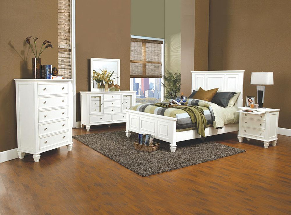 Sandy Beach Bedroom Set with High Headboard - CasaBella Furniture (San Antonio, TX)
