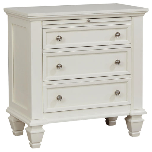 Sandy Beach 3-drawer Nightstand Cream White - CasaBella Furniture (San Antonio, TX)