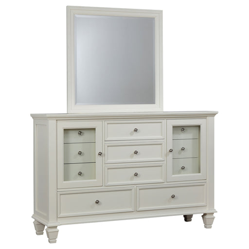 Sandy Beach Dresser With Mirror - CasaBella Furniture (San Antonio, TX)