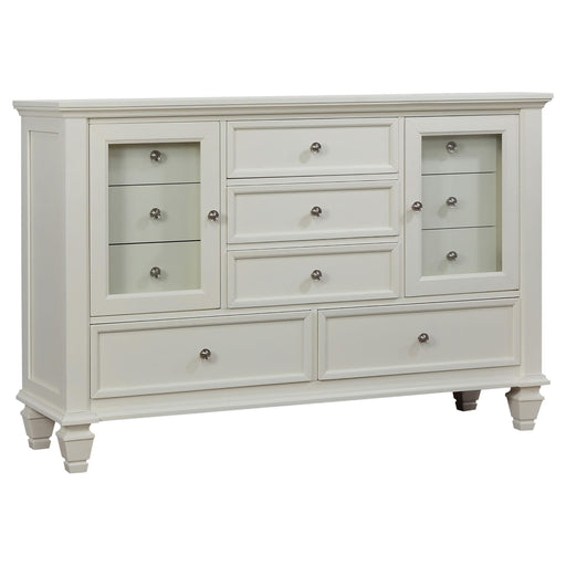 Sandy Beach 11-drawer Rectangular Dresser Cream White - CasaBella Furniture (San Antonio, TX)