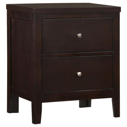 Carlton 2-drawer Rectangular Nightstand Cappuccino - CasaBella Furniture (San Antonio, TX)
