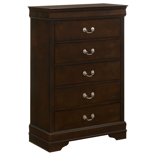 Louis Philippe Chest Brown - CasaBella Furniture (San Antonio, TX)