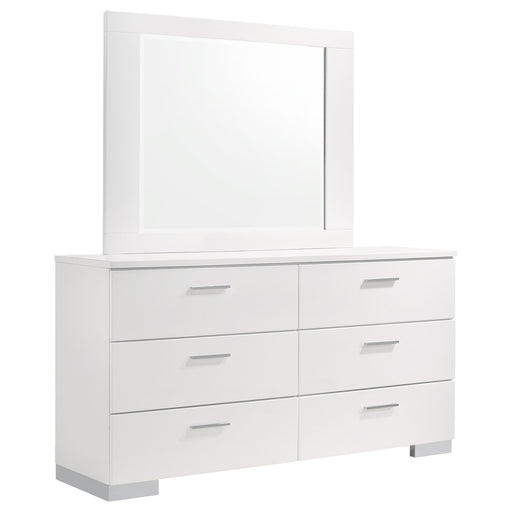 Felicity Dresser With Mirror - CasaBella Furniture (San Antonio, TX)