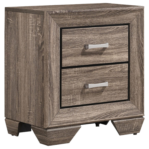 Kauffman 2-drawer Nightstand Washed Taupe - CasaBella Furniture (San Antonio, TX)
