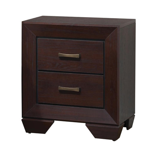 Kauffman 2-drawer Nightstand Dark Cocoa - CasaBella Furniture (San Antonio, TX)