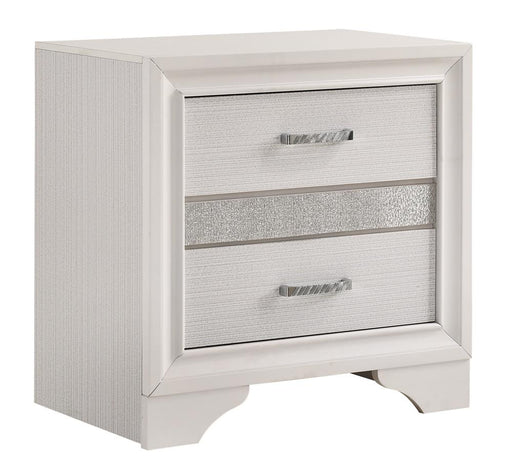Miranda 2-drawer Nightstand Tray White - CasaBella Furniture (San Antonio, TX)