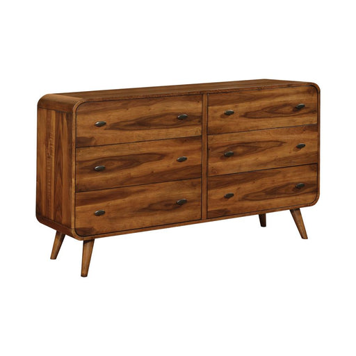 Robyn 6-drawer Dresser Dark Walnut - CasaBella Furniture (San Antonio, TX)