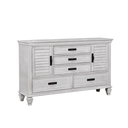 Franco 5-drawer Dresser Antique White - CasaBella Furniture (San Antonio, TX)