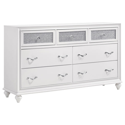 Barzini 7-drawer Dresser White - CasaBella Furniture (San Antonio, TX)