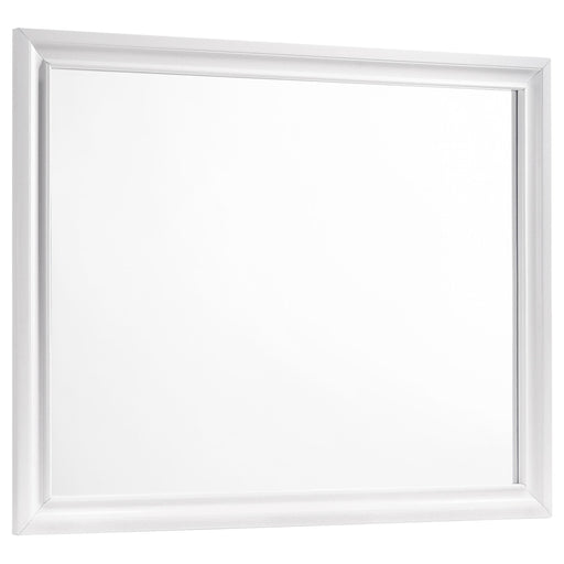 Barzini Rectangle Dresser Mirror White - CasaBella Furniture (San Antonio, TX)