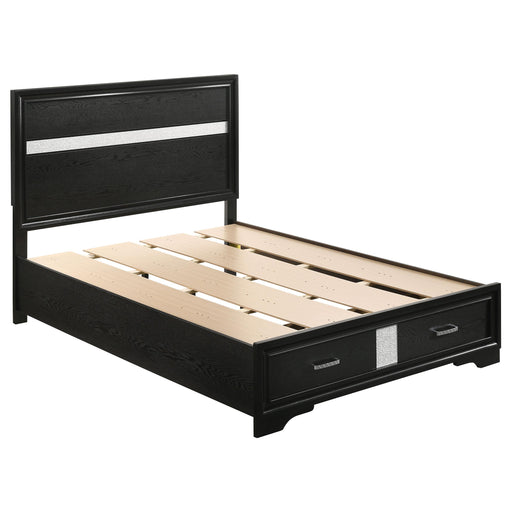 Miranda Full & Twin Storage Bed Black - CasaBella Furniture (San Antonio, TX)