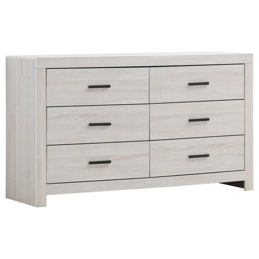 Brantford 6-drawer Dresser Coastal White - CasaBella Furniture (San Antonio, TX)