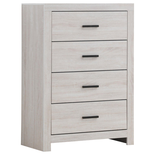 Brantford 4-drawer Chest Coastal White - CasaBella Furniture (San Antonio, TX)