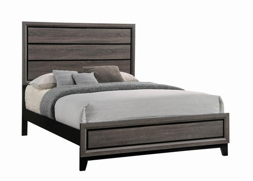 Watson Eastern King & Queen Bed Grey Oak and Black - CasaBella Furniture (San Antonio, TX)