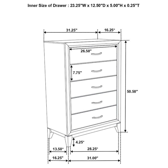 Watson Bedroom Set Grey Oak and Black - CasaBella Furniture (San Antonio, TX)