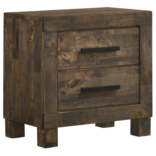 Woodmont 2-drawer Nightstand Rustic Golden Brown - CasaBella Furniture (San Antonio, TX)