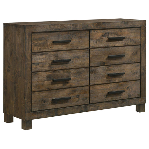 Woodmont 8-drawer Dresser Rustic Golden Brown - CasaBella Furniture (San Antonio, TX)