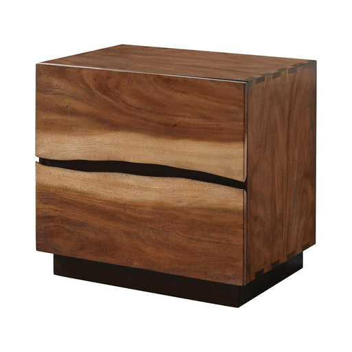 Winslow 2-drawer Nightstand Smokey Walnut and Coffee Bean - CasaBella Furniture (San Antonio, TX)