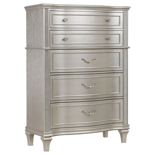 Evangeline 6-drawer Chest Silver Oak - CasaBella Furniture (San Antonio, TX)