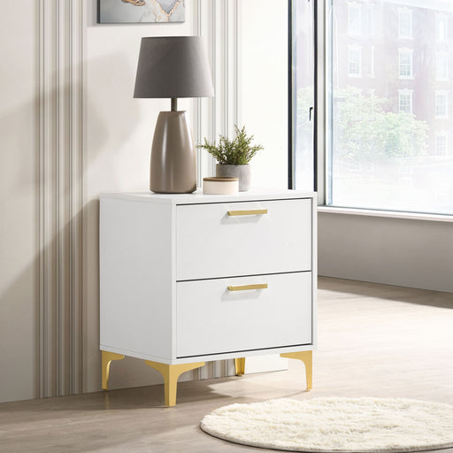Kendall 2-drawer Nightstand White - CasaBella Furniture (San Antonio, TX)