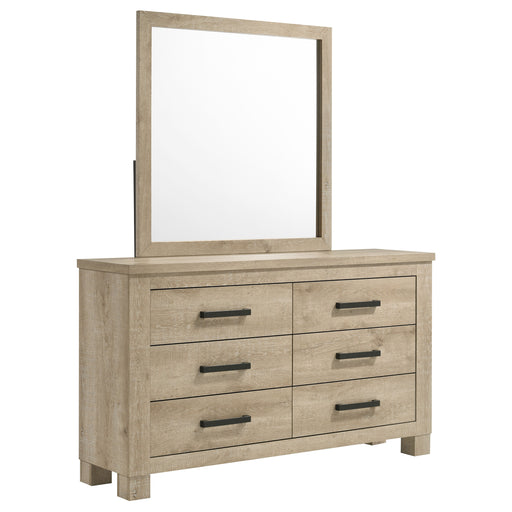 Oakglen Dresser With Mirrors - CasaBella Furniture (San Antonio, TX)