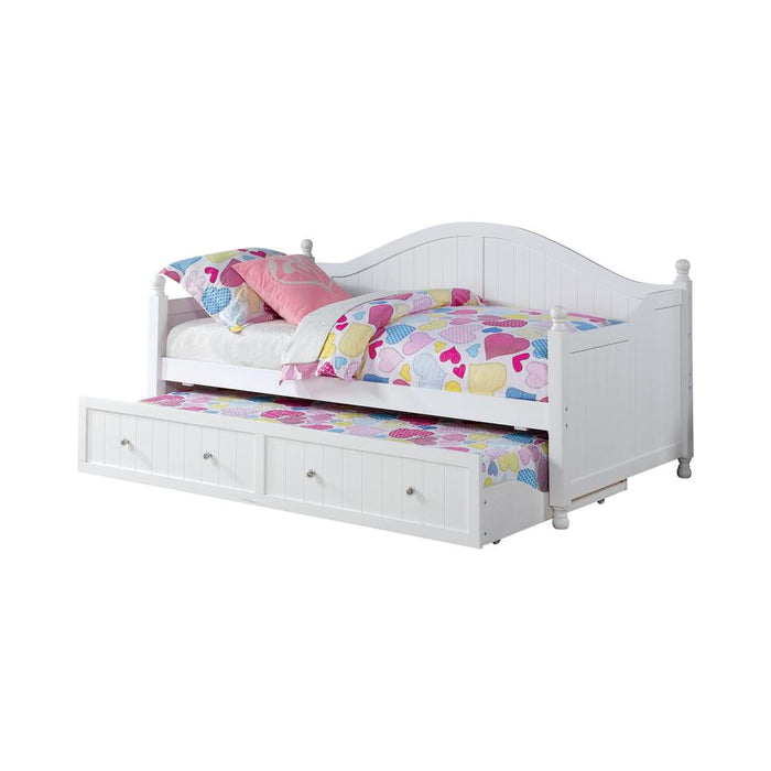 Julie Ann Twin Daybed with Trundle White - CasaBella Furniture (San Antonio, TX)