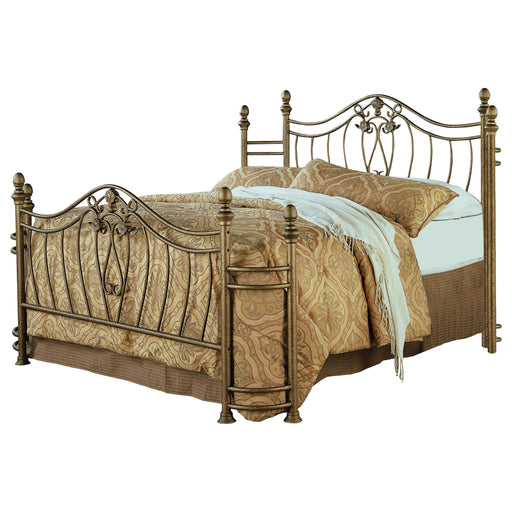 Sydney Eastern King & Queen Bed Antique Brushed Gold - CasaBella Furniture (San Antonio, TX)
