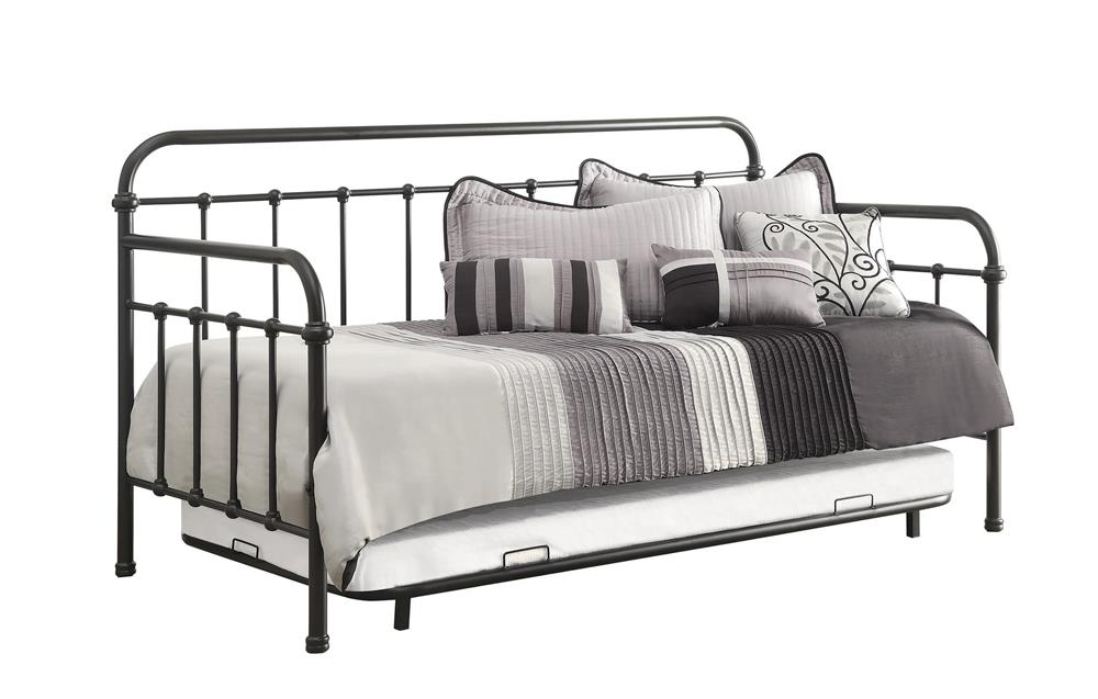 Livingston Daybed with Trundle Dark Bronze - CasaBella Furniture (San Antonio, TX)