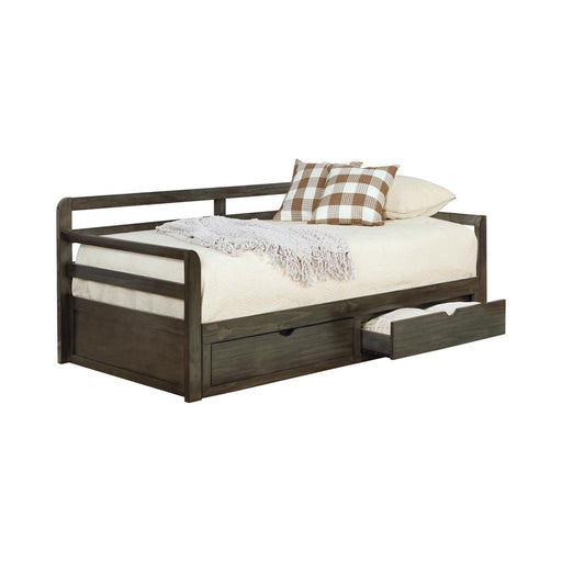 Sorrento 2-drawer Twin XL Daybed with Extension Trundle Grey - CasaBella Furniture (San Antonio, TX)