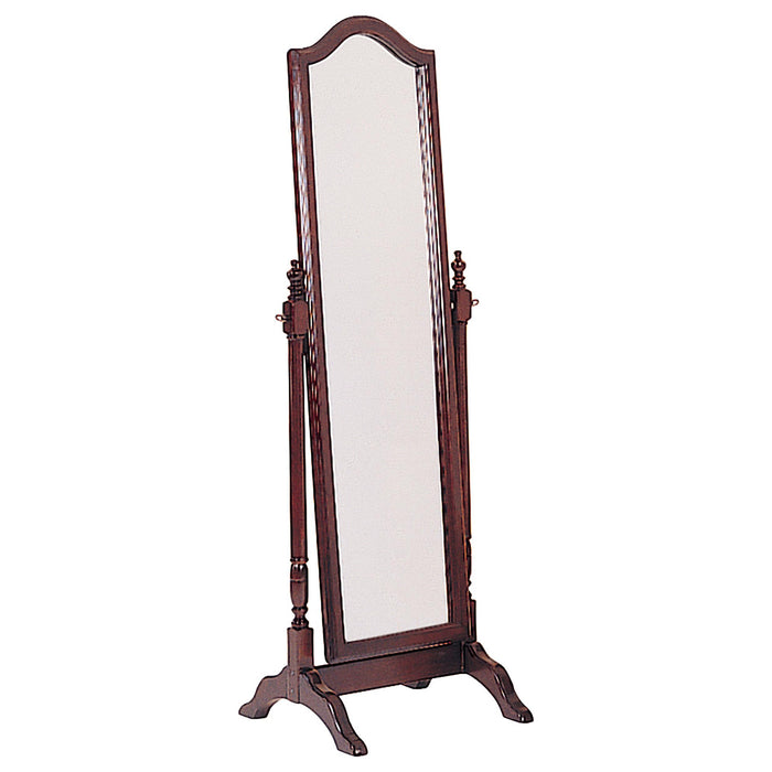 Cabot Rectangular Cheval Mirror with Arched Top Merlot - CasaBella Furniture (San Antonio, TX)