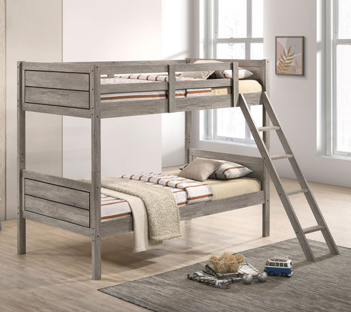 Ryder Bunk Bed Weathered Taupe - CasaBella Furniture (San Antonio, TX)