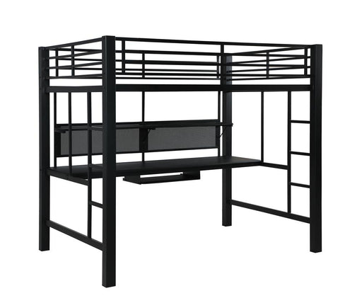 Avalon Full Workstation Loft Bed Black - CasaBella Furniture (San Antonio, TX)