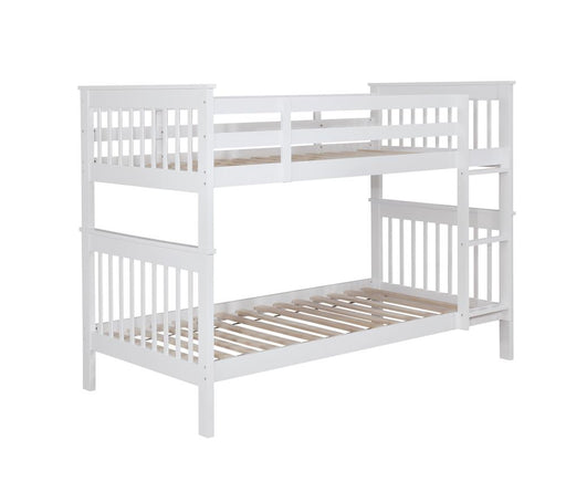 Chapman Twin Over Twin Bunk Bed White - CasaBella Furniture (San Antonio, TX)