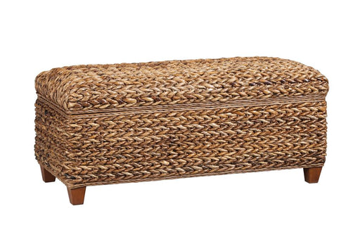 Laughton Hand-Woven Banana Leaf Storage Trunk Amber - CasaBella Furniture (San Antonio, TX)