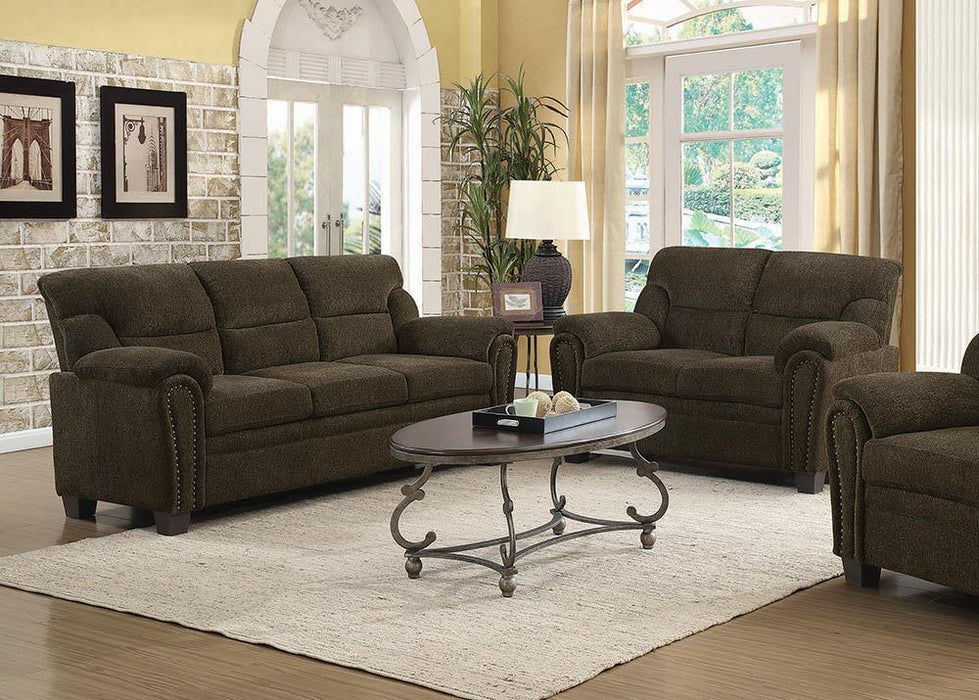 Clementine Upholstered Pillow Top Arm Living Room Set - CasaBella Furniture (San Antonio, TX)