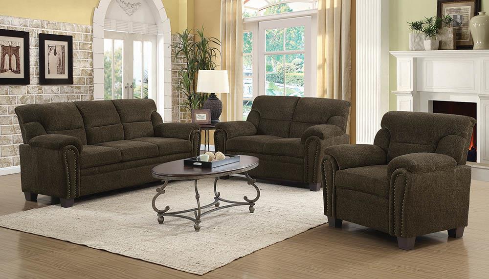 Clementine Upholstered Pillow Top Arm Living Room Set - CasaBella Furniture (San Antonio, TX)