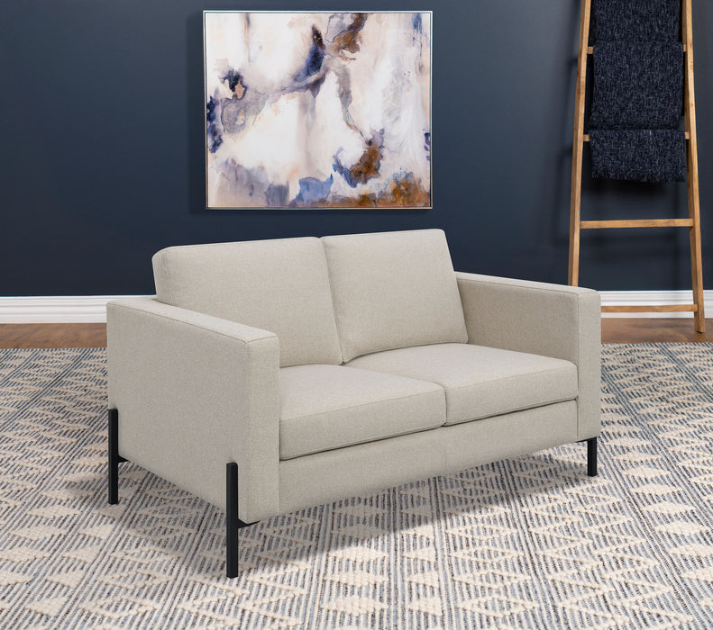 Tilly Upholstered Track Arms Loveseat - CasaBella Furniture (San Antonio, TX)