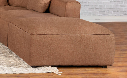 Jennifer Upholstered Ottoman Terracotta - CasaBella Furniture (San Antonio, TX)