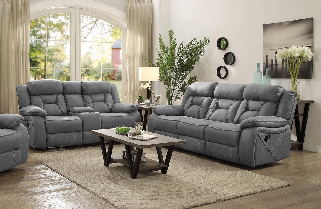 Higgins Upholstered Tufted Living Room Set - CasaBella Furniture (San Antonio, TX)