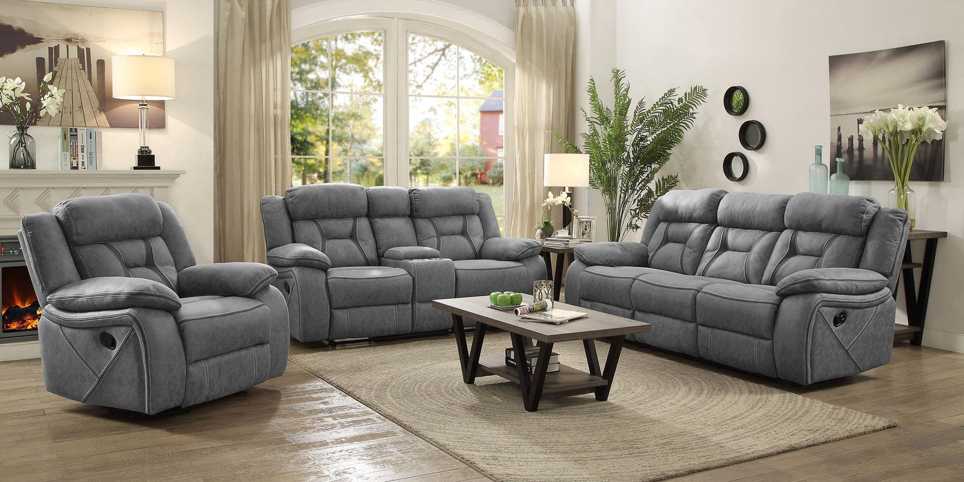 Higgins Upholstered Tufted Living Room Set - CasaBella Furniture (San Antonio, TX)