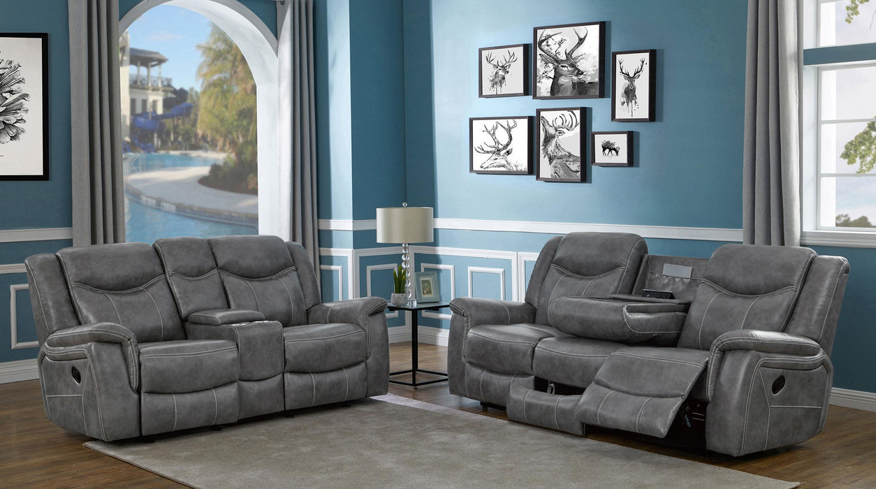 Conrad 2-piece Living Room Set Grey - CasaBella Furniture (San Antonio, TX)