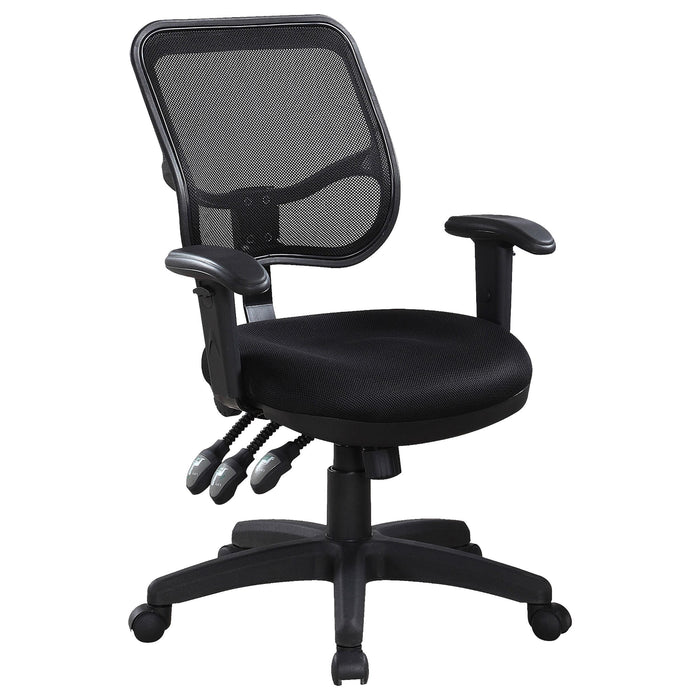 Rollo Adjustable Height Office Chair Black - CasaBella Furniture (San Antonio, TX)