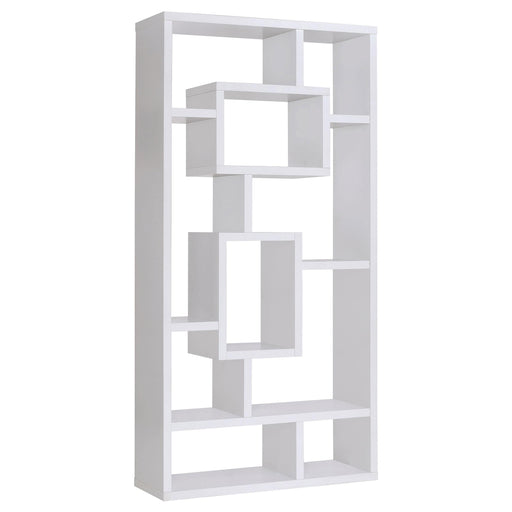 Howie 10-shelf Bookcase White - CasaBella Furniture (San Antonio, TX)