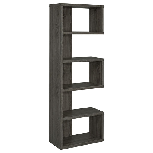 Joey 5-tier Bookcase Weathered Grey - CasaBella Furniture (San Antonio, TX)