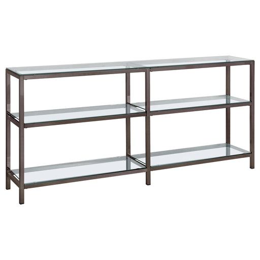 Kate 2-tier Bookcase Black Nickel - CasaBella Furniture (San Antonio, TX)