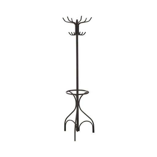 Kiefer Coat Rack with 12 Hooks Black - CasaBella Furniture (San Antonio, TX)