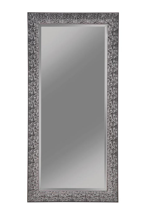 Rollins Rectangular Floor Mirror Black - CasaBella Furniture (San Antonio, TX)
