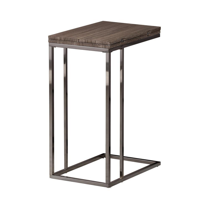 Pedro Expandable Top Accent Table Weathered Grey and Black - CasaBella Furniture (San Antonio, TX)